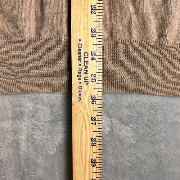 Jos A Bank Signature Collection 100% Merino Wool Sweater Mens Large Oat 1/4 Zip - Picture 7 of 13